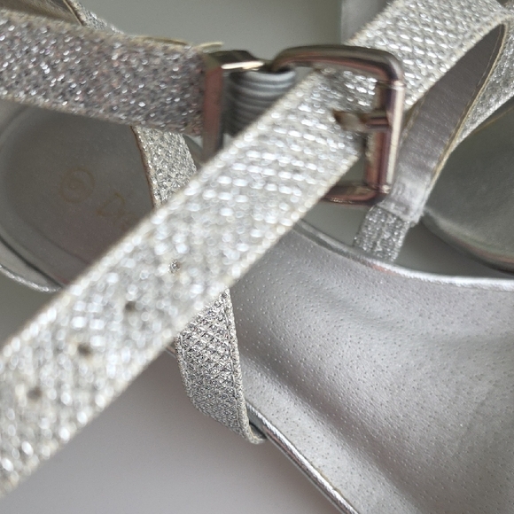 Silver Strappy High Heel Sandals - Picture 4 of 6